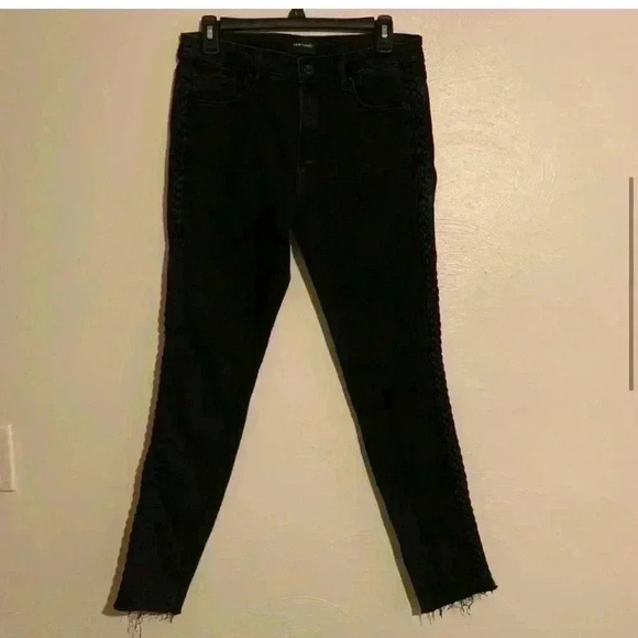 DRIFTWOOD Braided Intertwined Jackie Trim Raw-hem Slim P4409A Skinny Jeans 28/28 - Picture 13 of 13